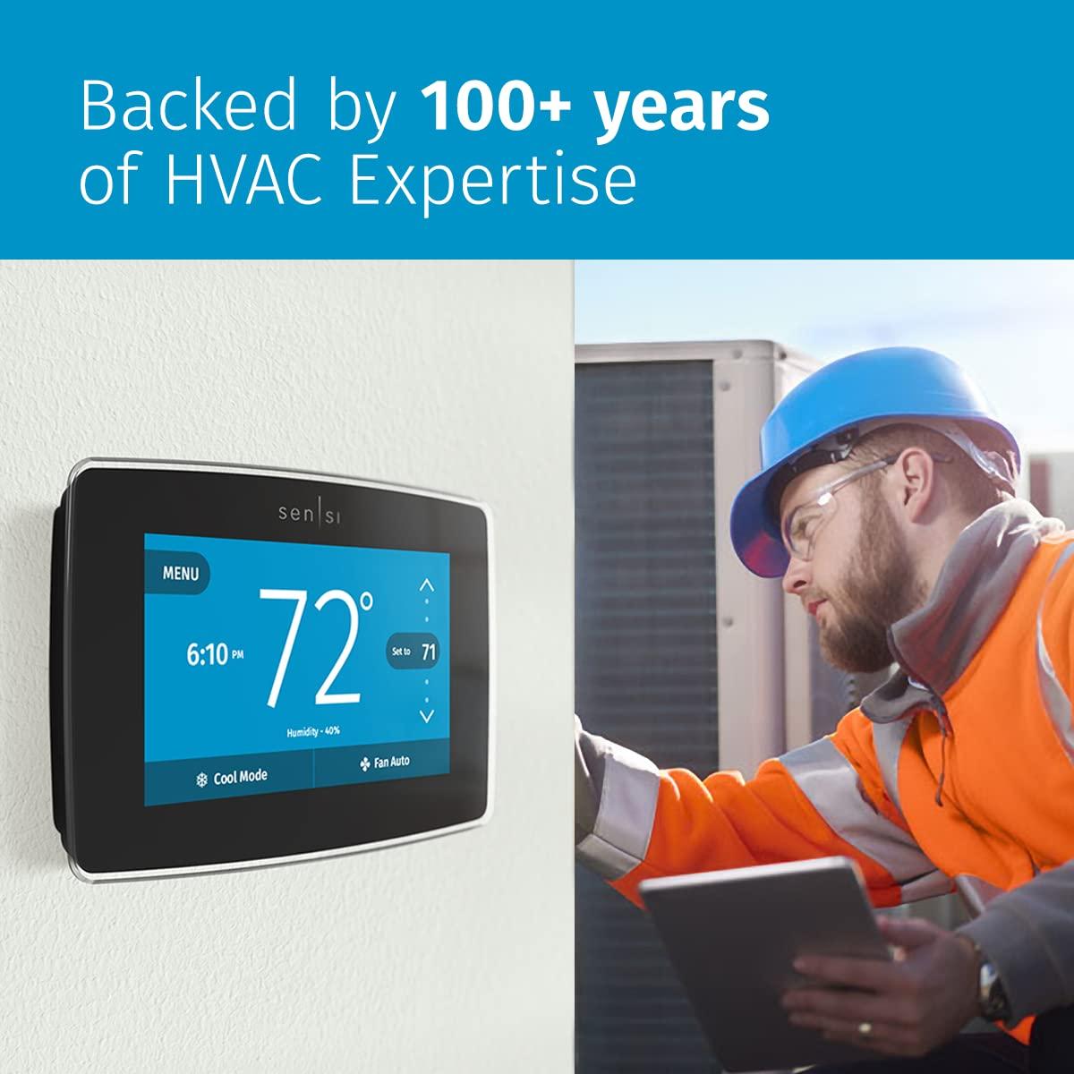 Emerson Thermostats Emerson Thermostats Smart Universally Compatible Thermostat Black