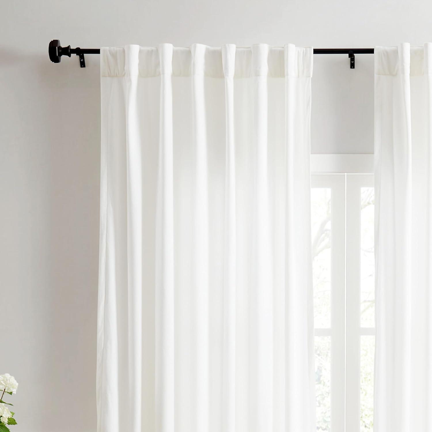 Oil Rubbed Bronze Adjustable Metal Curtain Rod with Finials