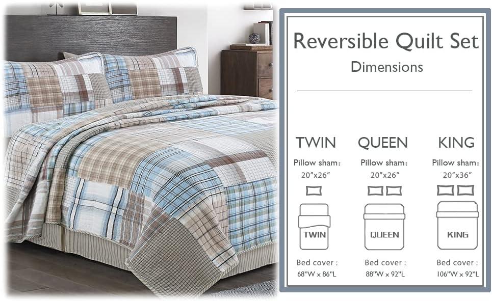 Cotton Patchwork Quilt Set