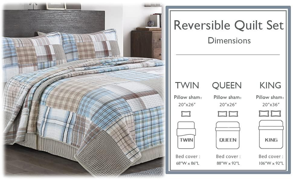Cotton Patchwork Quilt Set