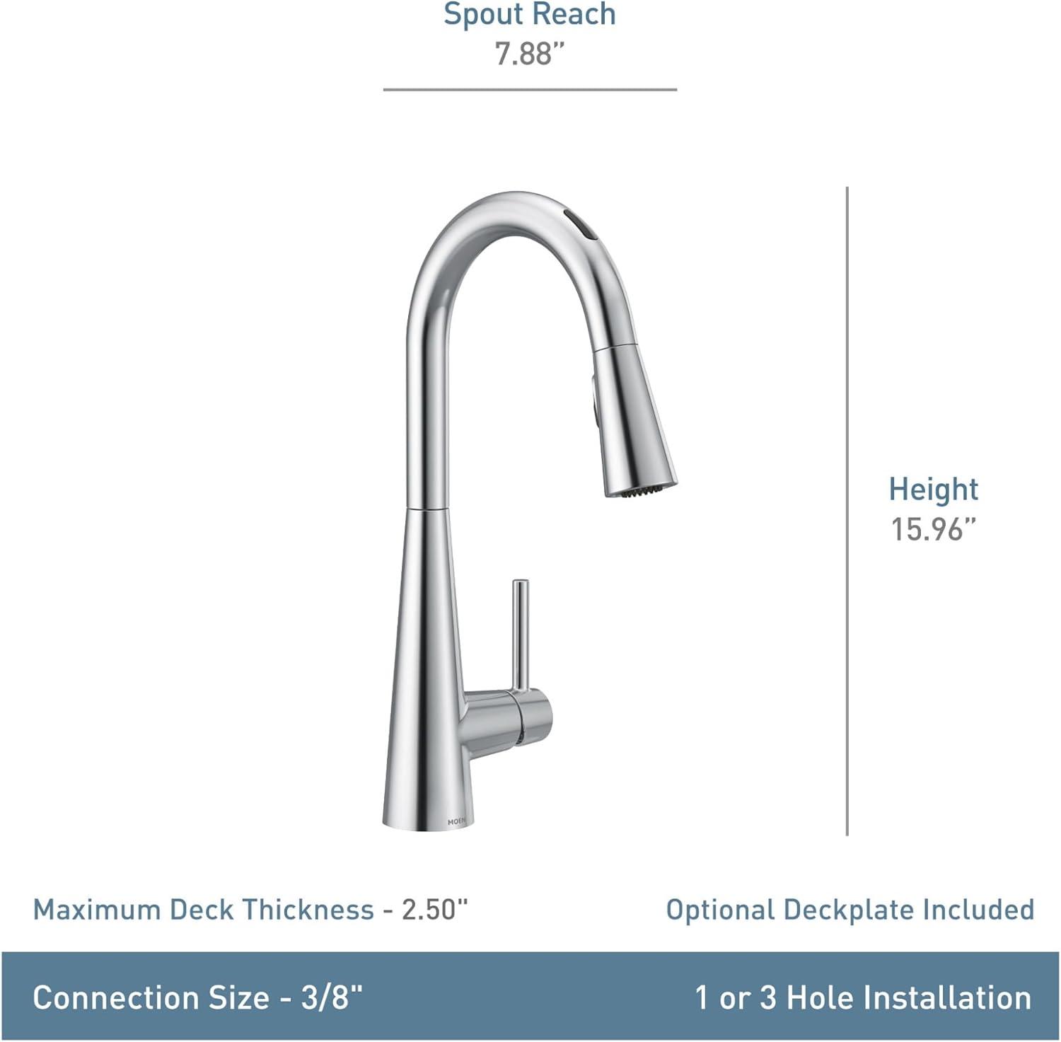 Stainless Steel Touchless Pull-Down Kitchen Faucet with Spray