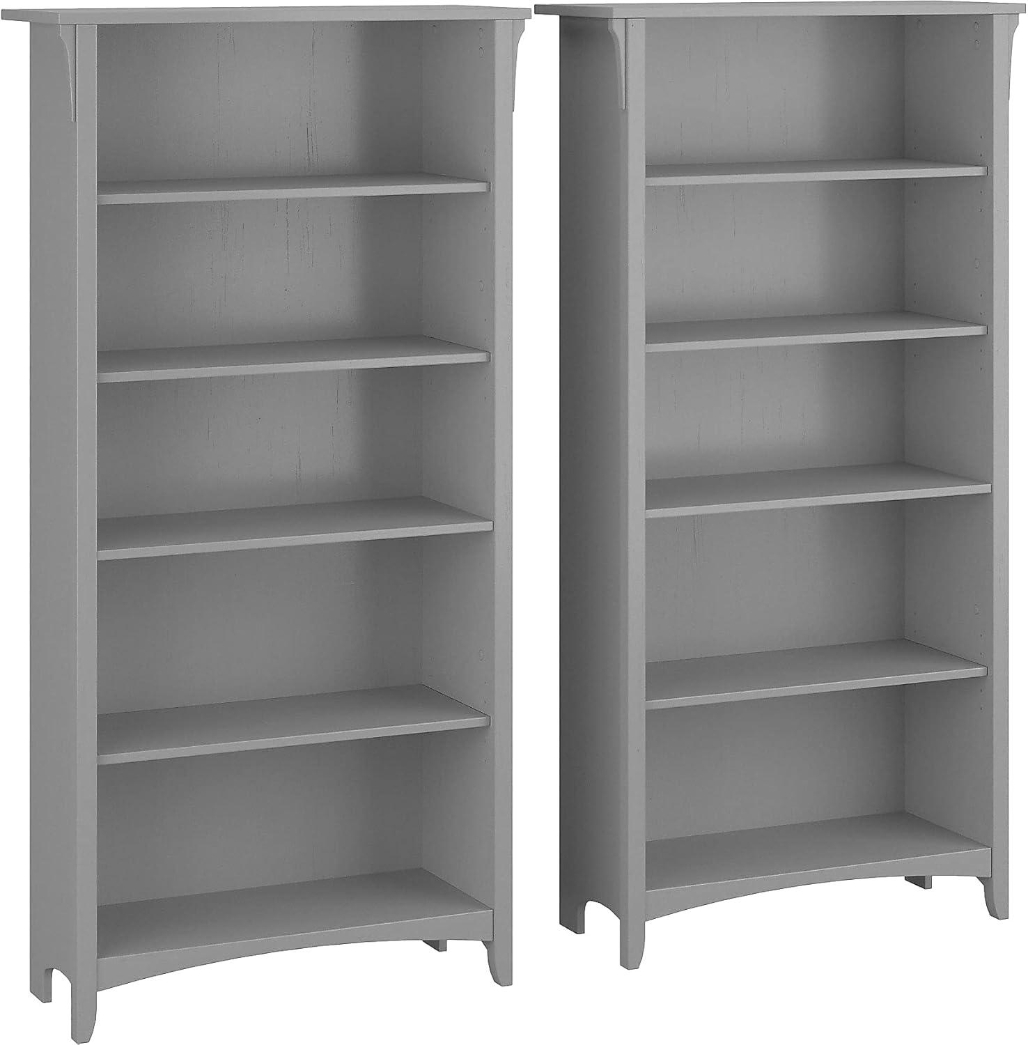 Khadesha Tall 5 Shelf Bookcase - Set Of 2