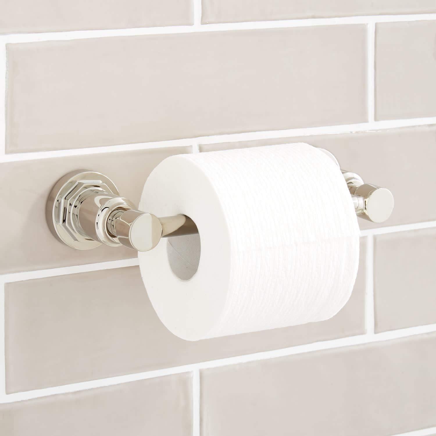 Polished Nickel Wall Mounted Pivoting Toilet Paper Holder