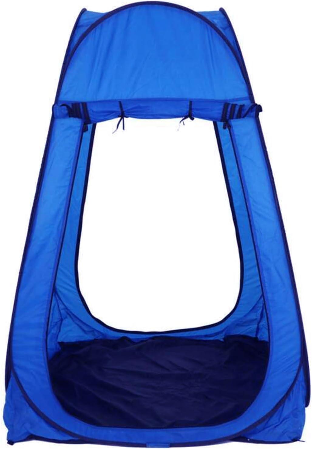 Blue Polyester Pop Up Personal Emergency Tent with Clear Windows