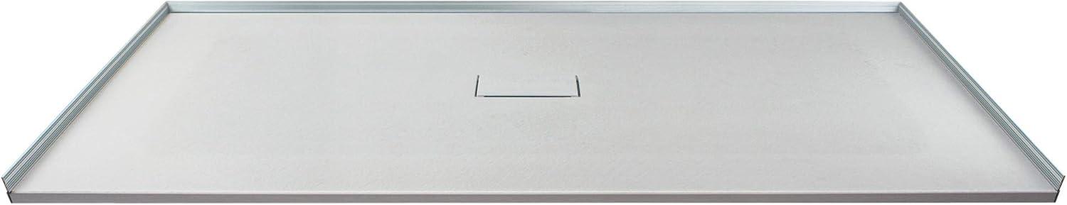 60-Inch Grey Solid Surface Zero Threshold Shower Base