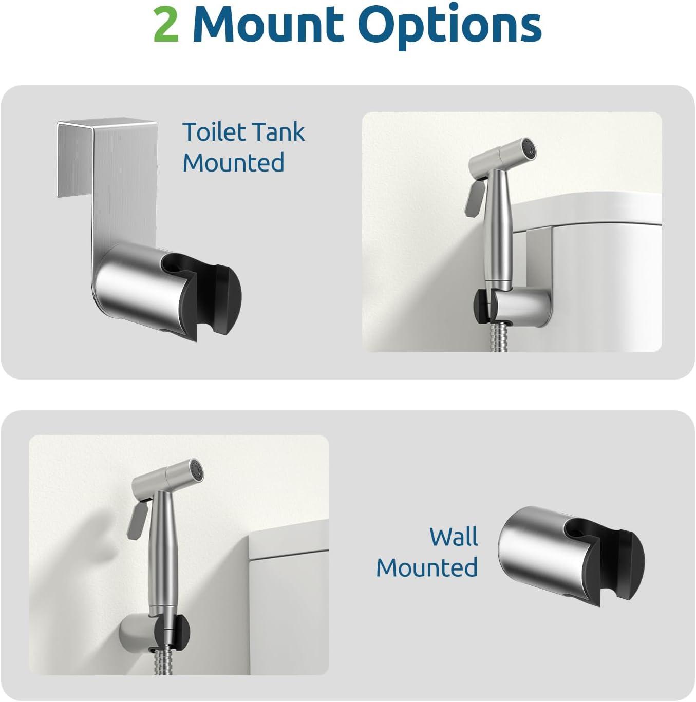 Handheld Bidet Sprayer for Toilet, Muslim Shower Water Jet Spray for Toilet, Bidet Faucet Cloth Diaper Sprayer for Baby Wash, Adjustable Water Pressure with Bidet Hose for Feminine Wash