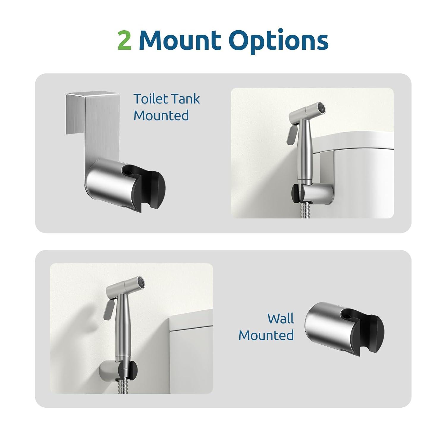 Handheld Bidet Sprayer for Toilet, Muslim Shower Water Jet Spray for Toilet, Bidet Faucet Cloth Diaper Sprayer for Baby Wash, Adjustable Water Pressure with Bidet Hose for Feminine Wash