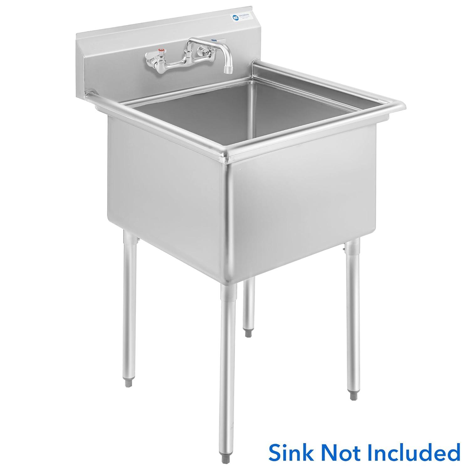 Commercial Wall Mount Sink Faucet, 8" Center w/ 10" Swivel Spout, NSF