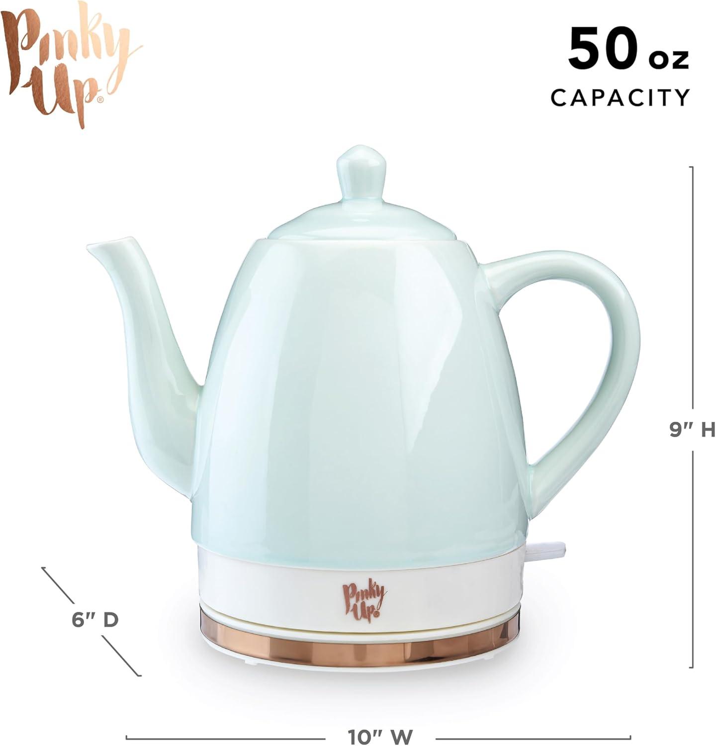 Pinky Up Noelle Ceramic Electric Tea Kettle