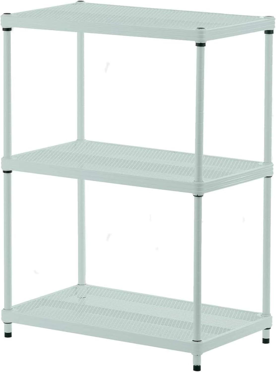 Design Ideas MeshWorks 3 Tier Full-Size Metal Storage Shelving Unit Rack