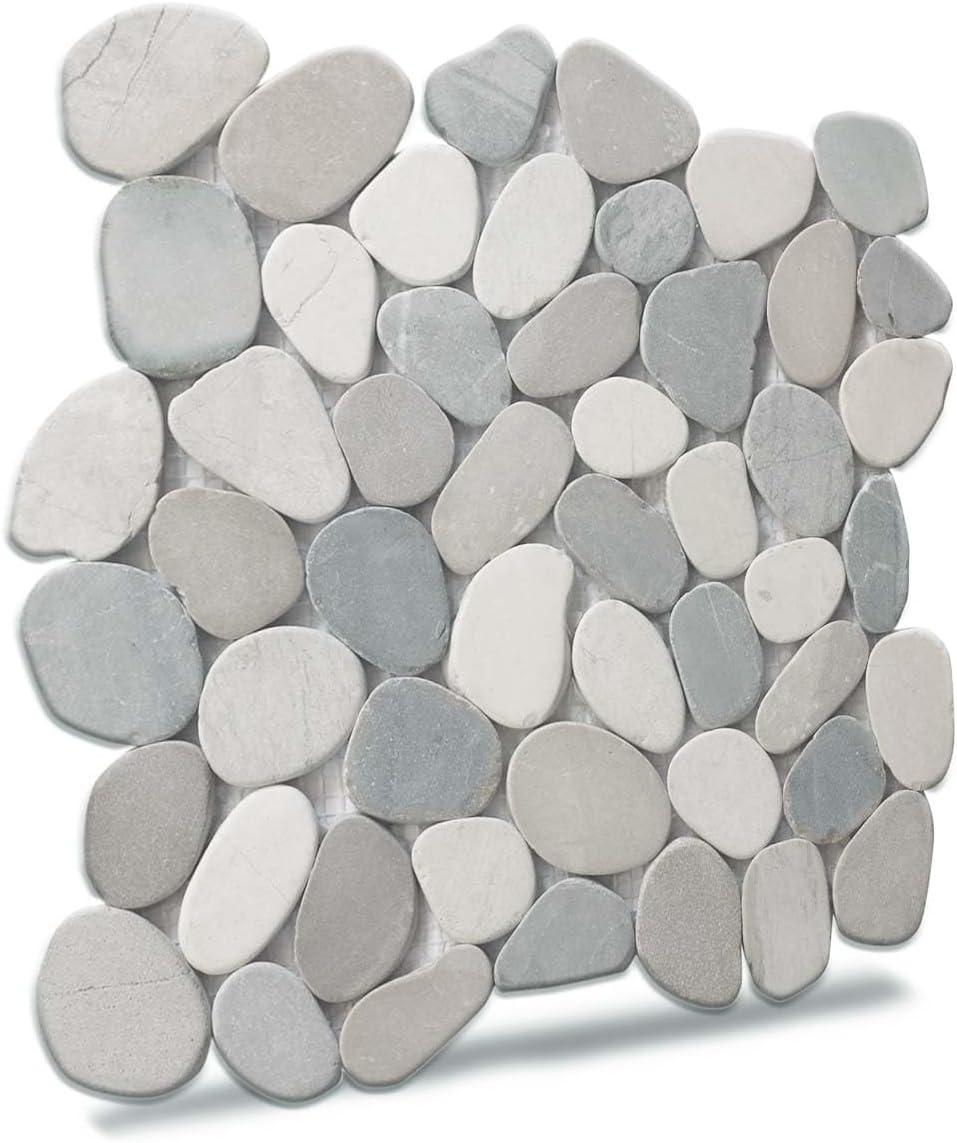 Hawaii 12" x 12" Natural Stone Pebbles Mosaic Wall & Floor Tile