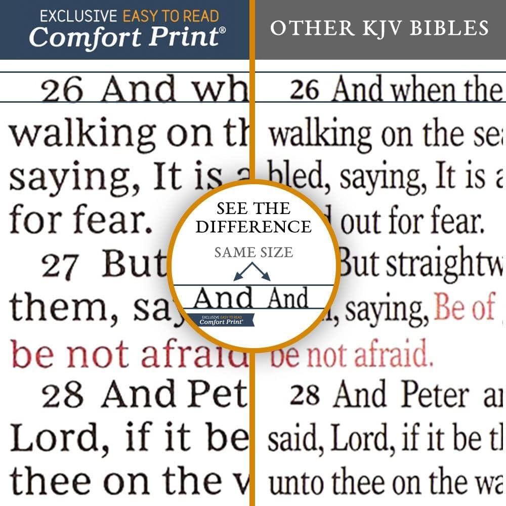KJV, Reference Bible, Personal Size Giant Print, Leather-Look, Black, Red Letter Edition - Large Print by  Thomas Nelson (Paperback)