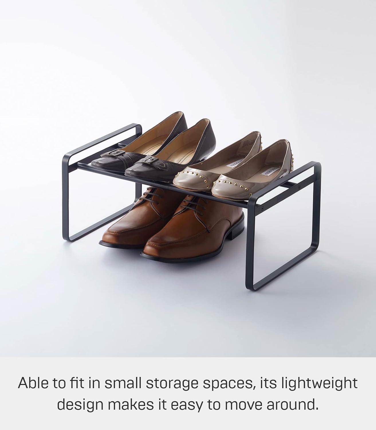 Yamazaki Home Adjustable Shoe Rack, Spacesaving Storage Solution, Steel, Expandable, Stackable