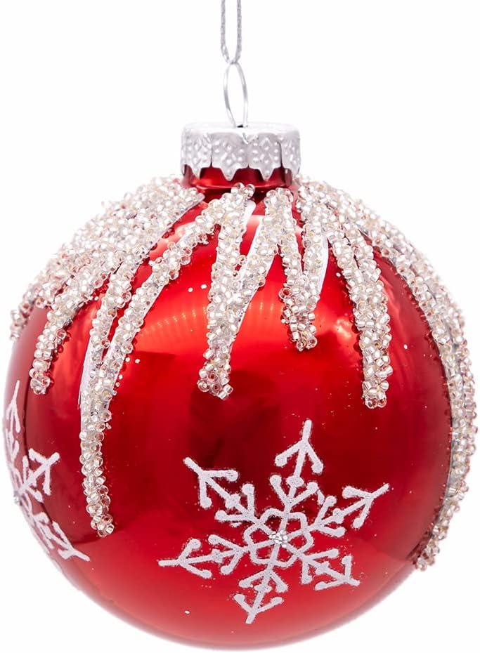 Kurt Adler Glass Ball Ornament (Set of 6)