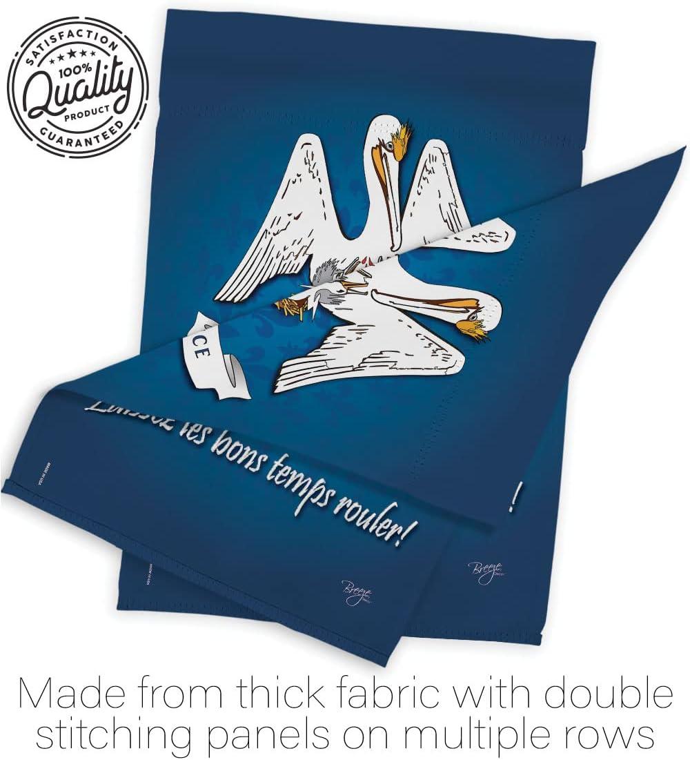 Breeze Decor 58083 States Louisiana 2-Sided Impression Garden Flag - 13 x 18.5 in.