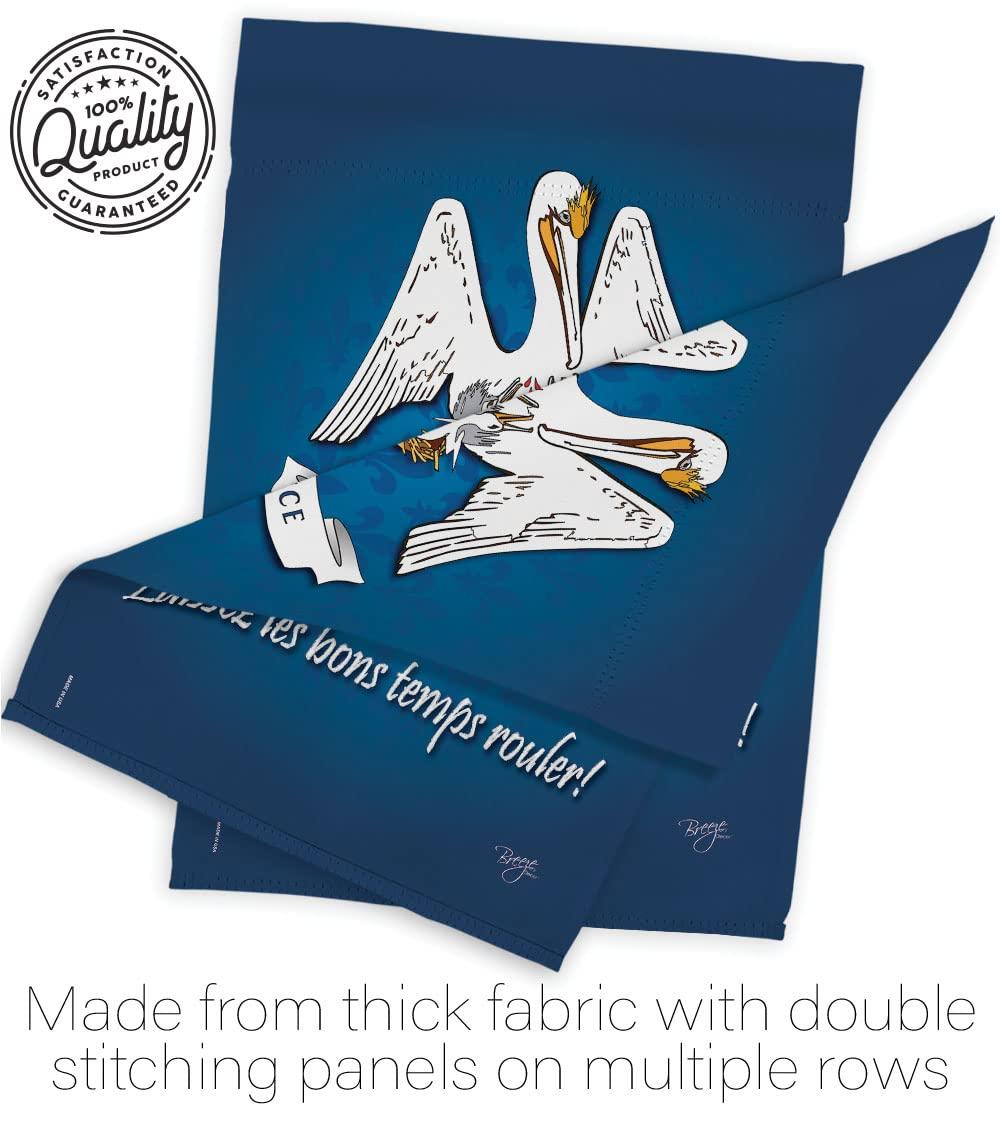 Breeze Decor 58083 States Louisiana 2-Sided Impression Garden Flag - 13 x 18.5 in.