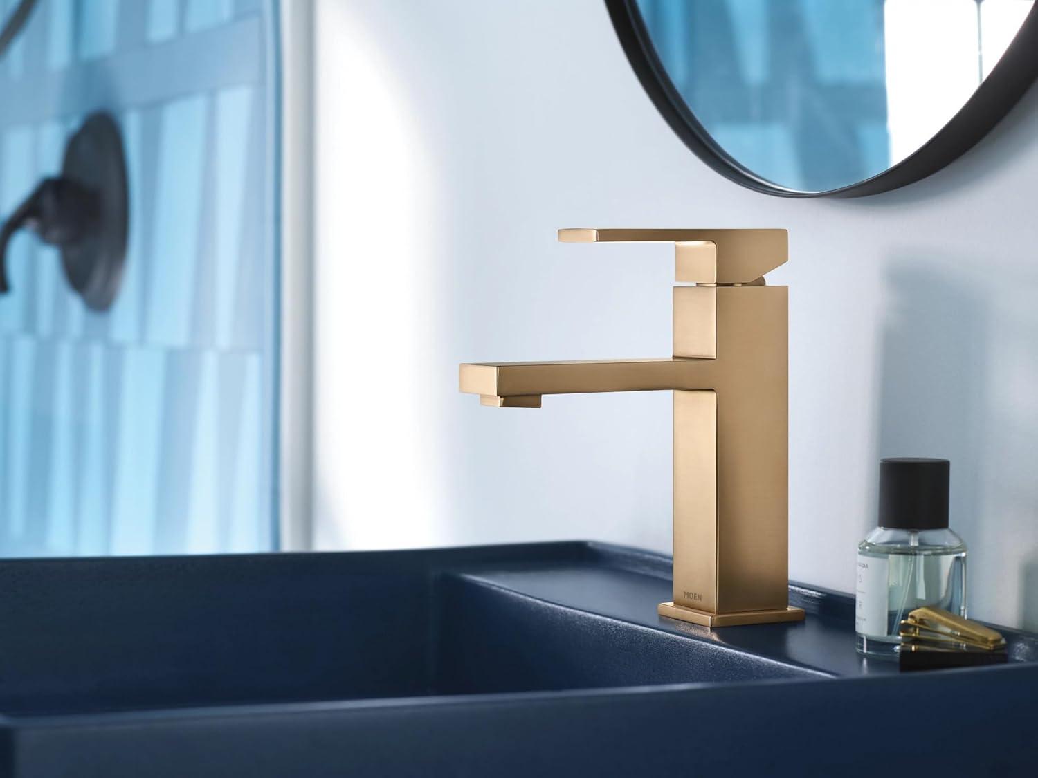 Revyl Bronzed Gold Single Handle Modern Bathroom Faucet