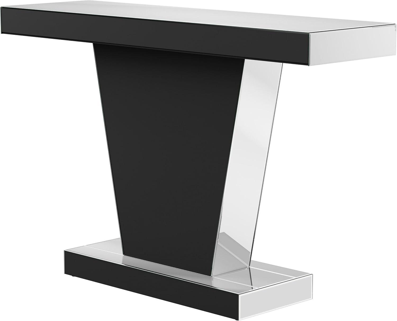Coaster Crocus Modern Rectangular Glass Console Table Silver