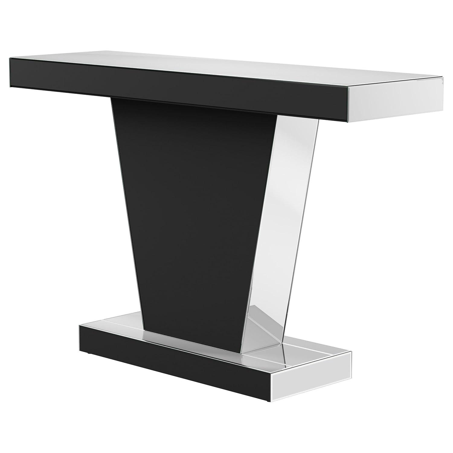Coaster Crocus Modern Rectangular Glass Console Table Silver