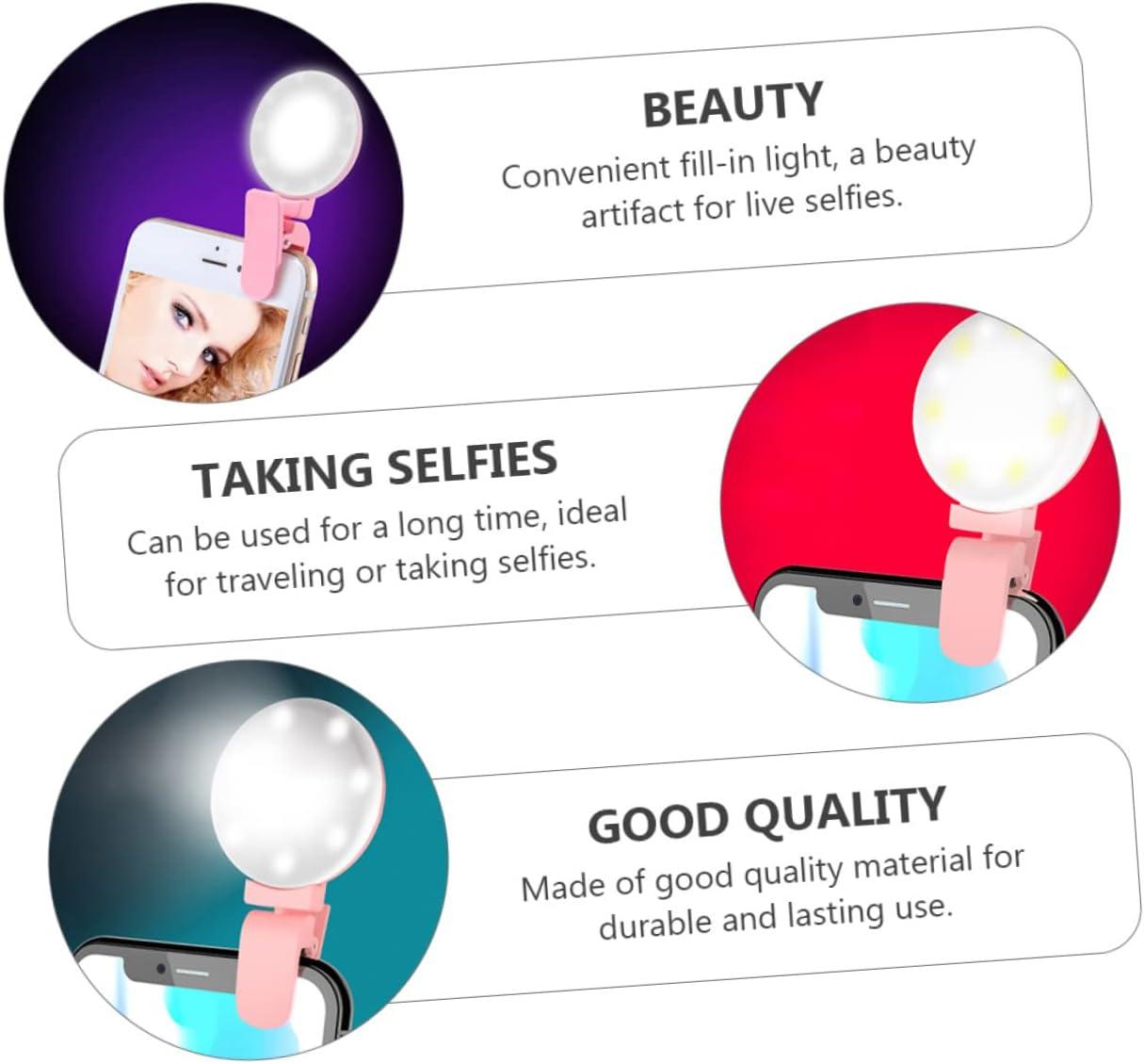 CHILDWEET Clip Brightness Phone Lamp for Streaming Portable Lightweight Design Convenient Clip Easy Use