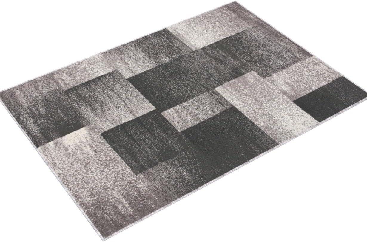 World Rug Gallery Contemporary Modern Geometric Boxes Area Rug