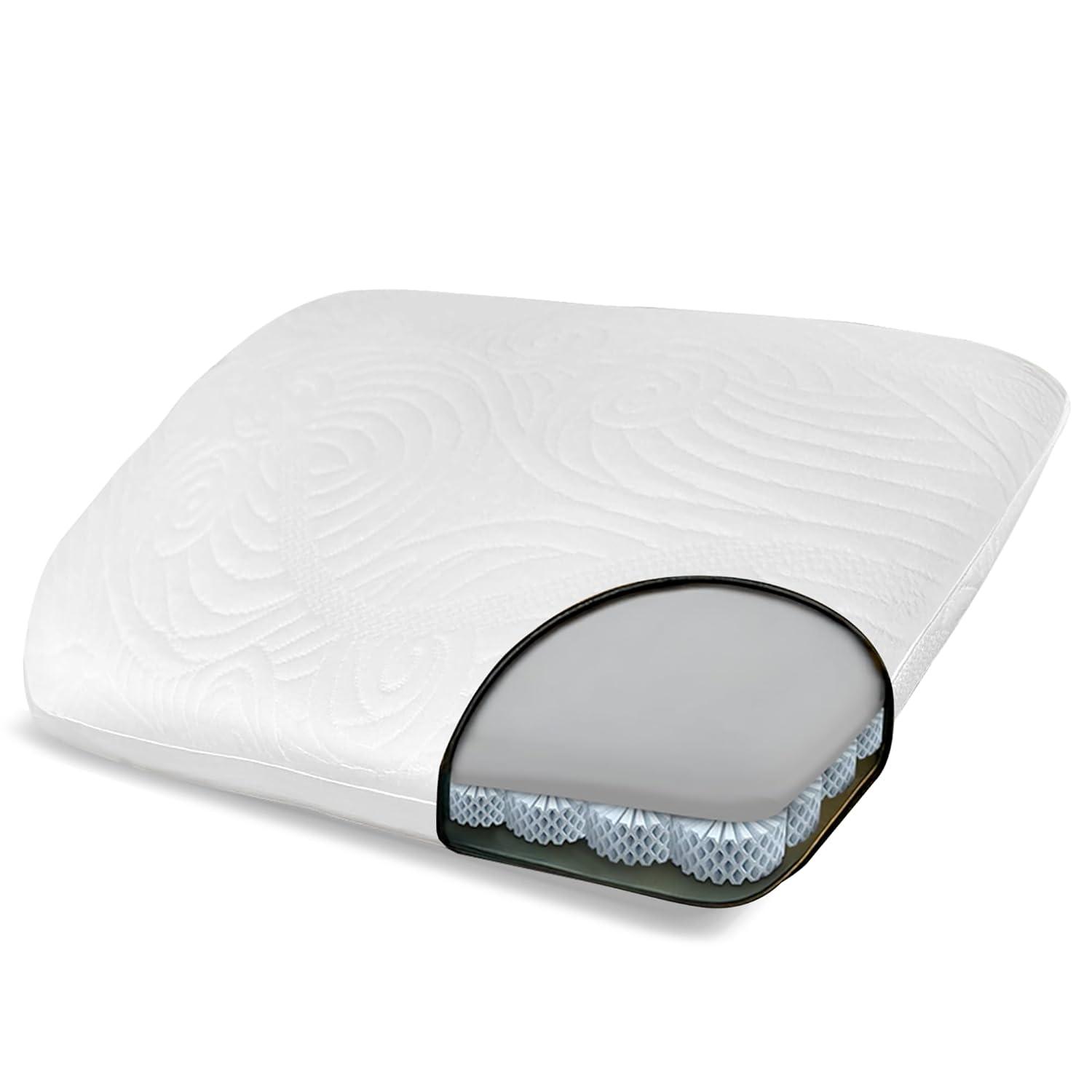 Dormeo True Evolution Bed Pillow Low Profile Standard Cooling Pillow with Octaspring Technology