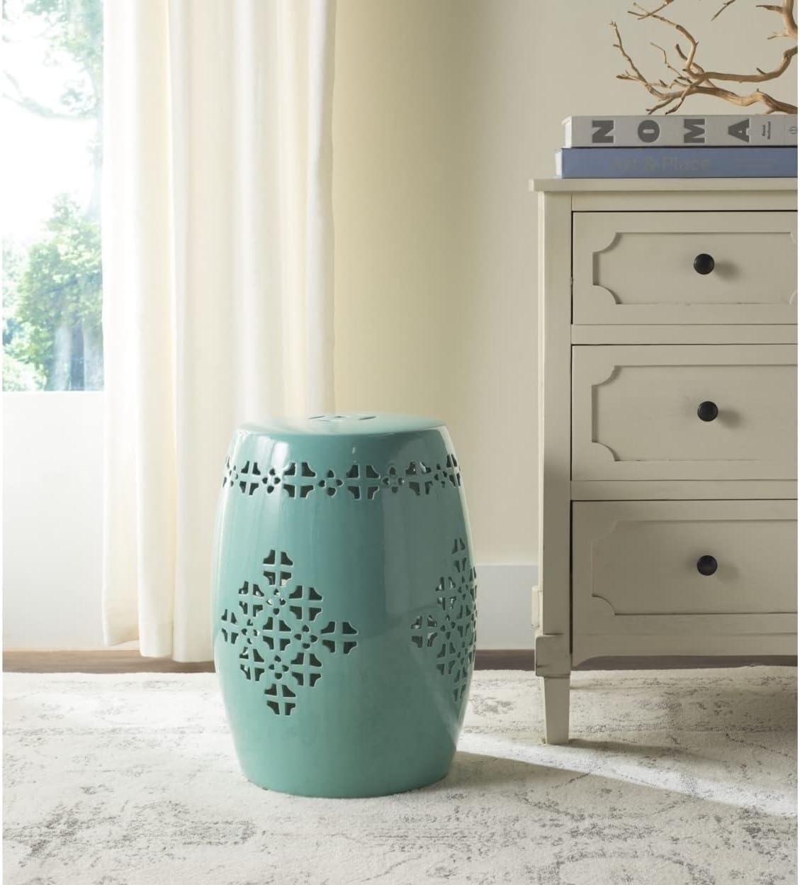 Quatrefoil Ceramic Garden Stool  - Safavieh