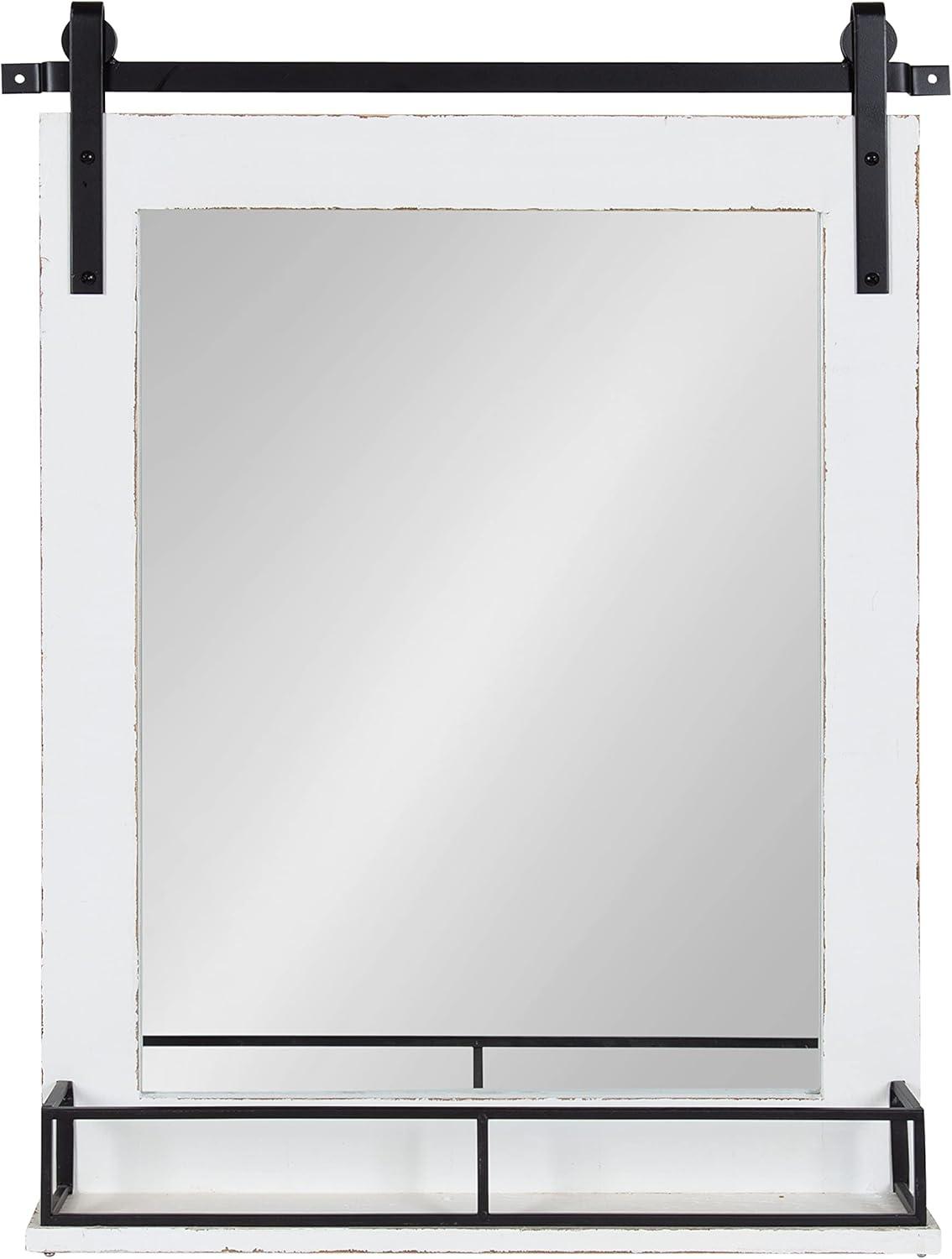 24" x 31" Cates Framed Wall Mirror with Shelf - Kate & Laurel All Things Decor