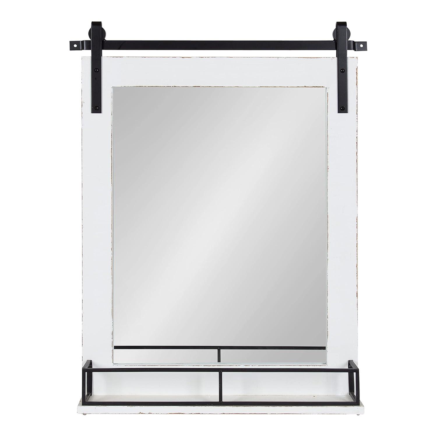 24" x 31" Cates Framed Wall Mirror with Shelf - Kate & Laurel All Things Decor