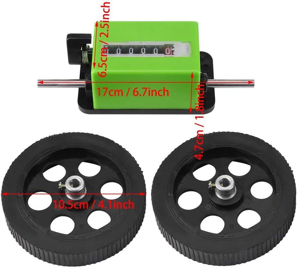 Roller Type Meter Counter, 6 Digits Meters Rolling Mechanical Length Counter for Measuring Textile, Printing, Artificial Leather