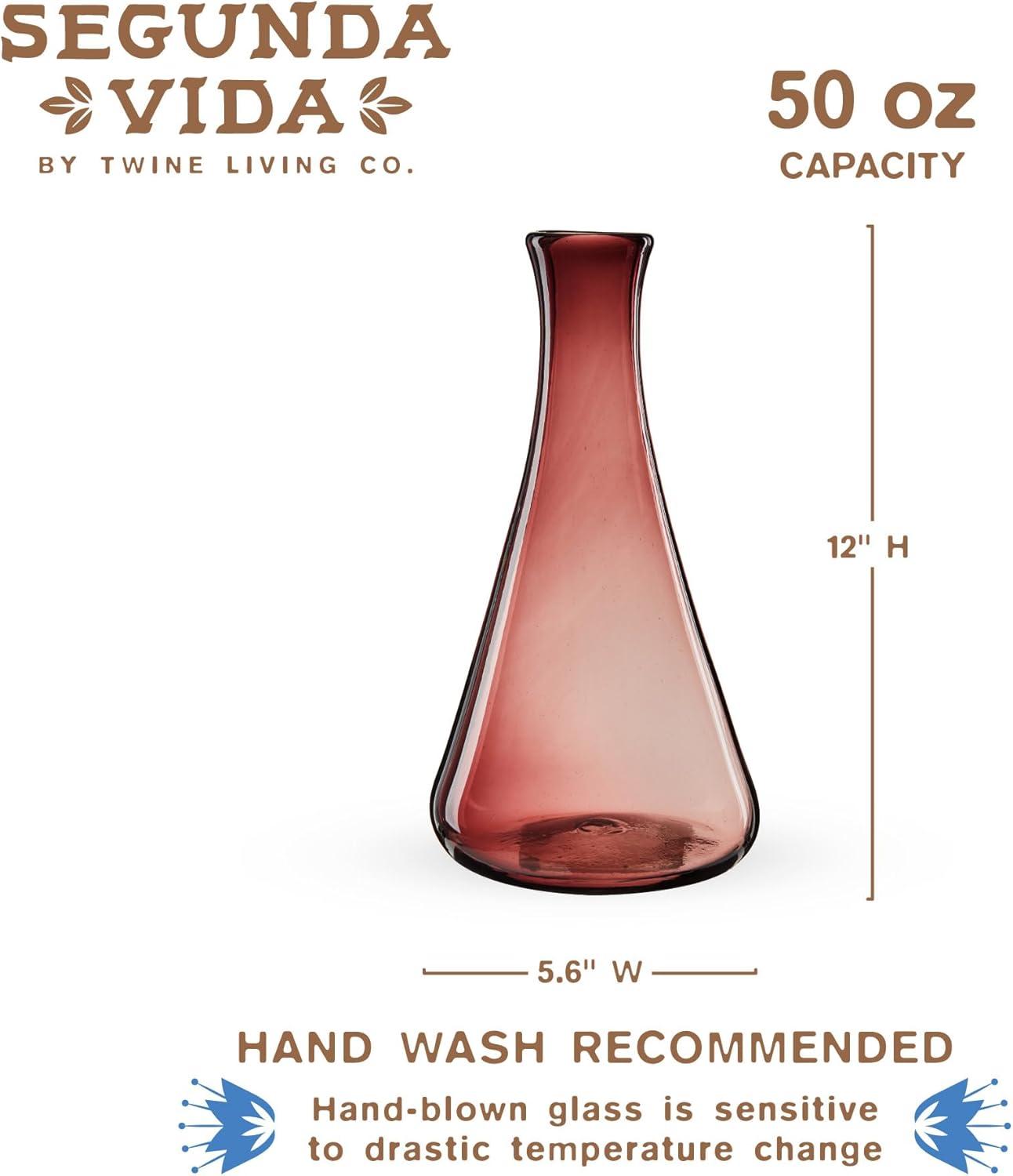 Rosado Hand Blown Recycled Glass Wine Decanter