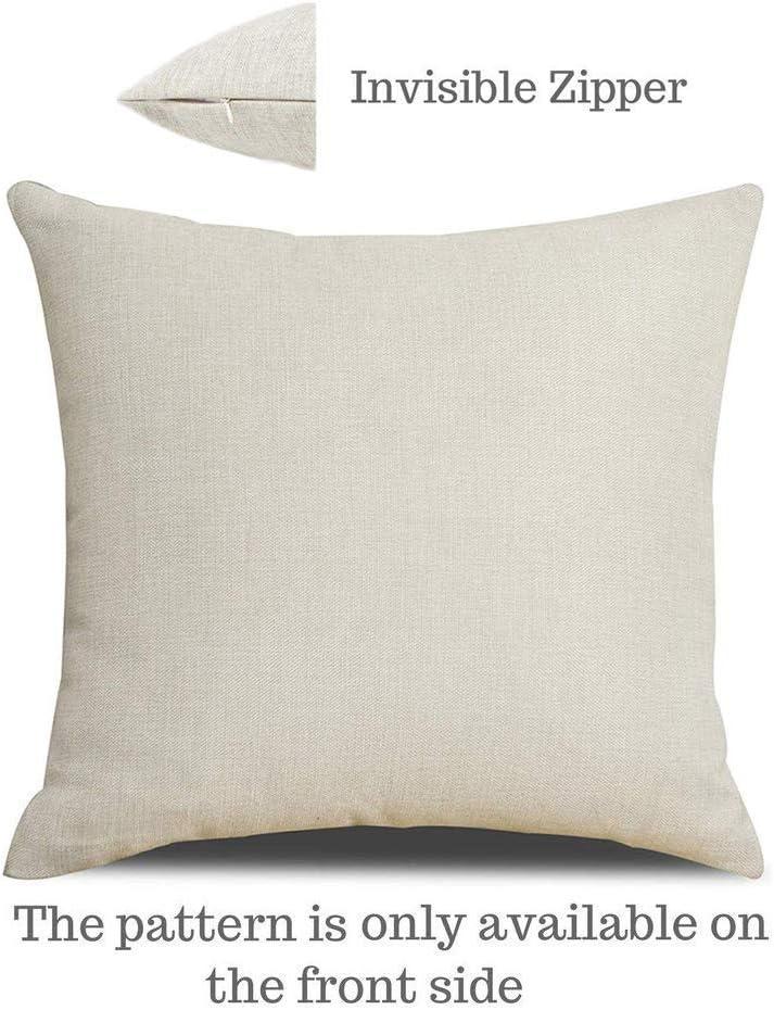Deer Throw Pillow Covers Deer Pillow Cases Decorative Animal Pillowcase Cotton Linen Cushion Cover for Couch Bed Sofa 18x18 Set of 4