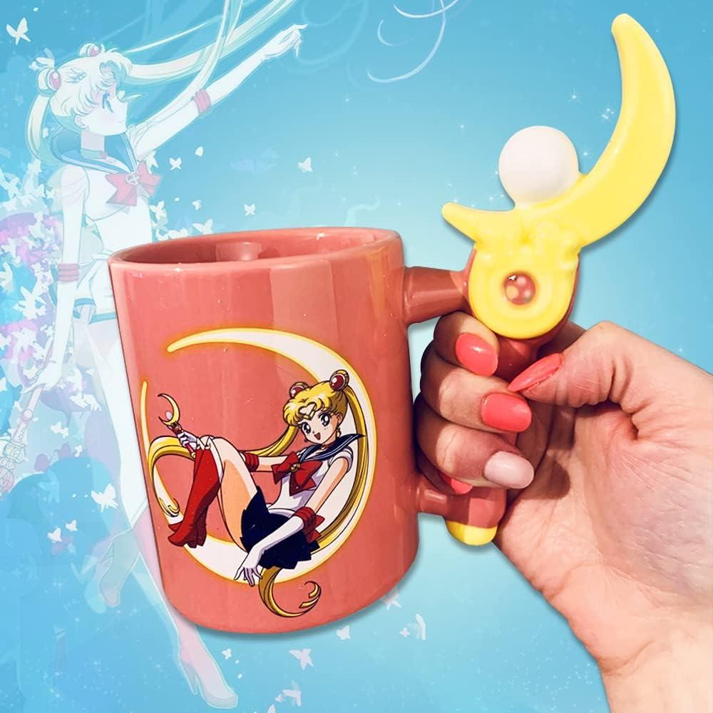 Just Funky Sailor Moon 13 Ounce Sculpted Wand Handle Ceramic Mug