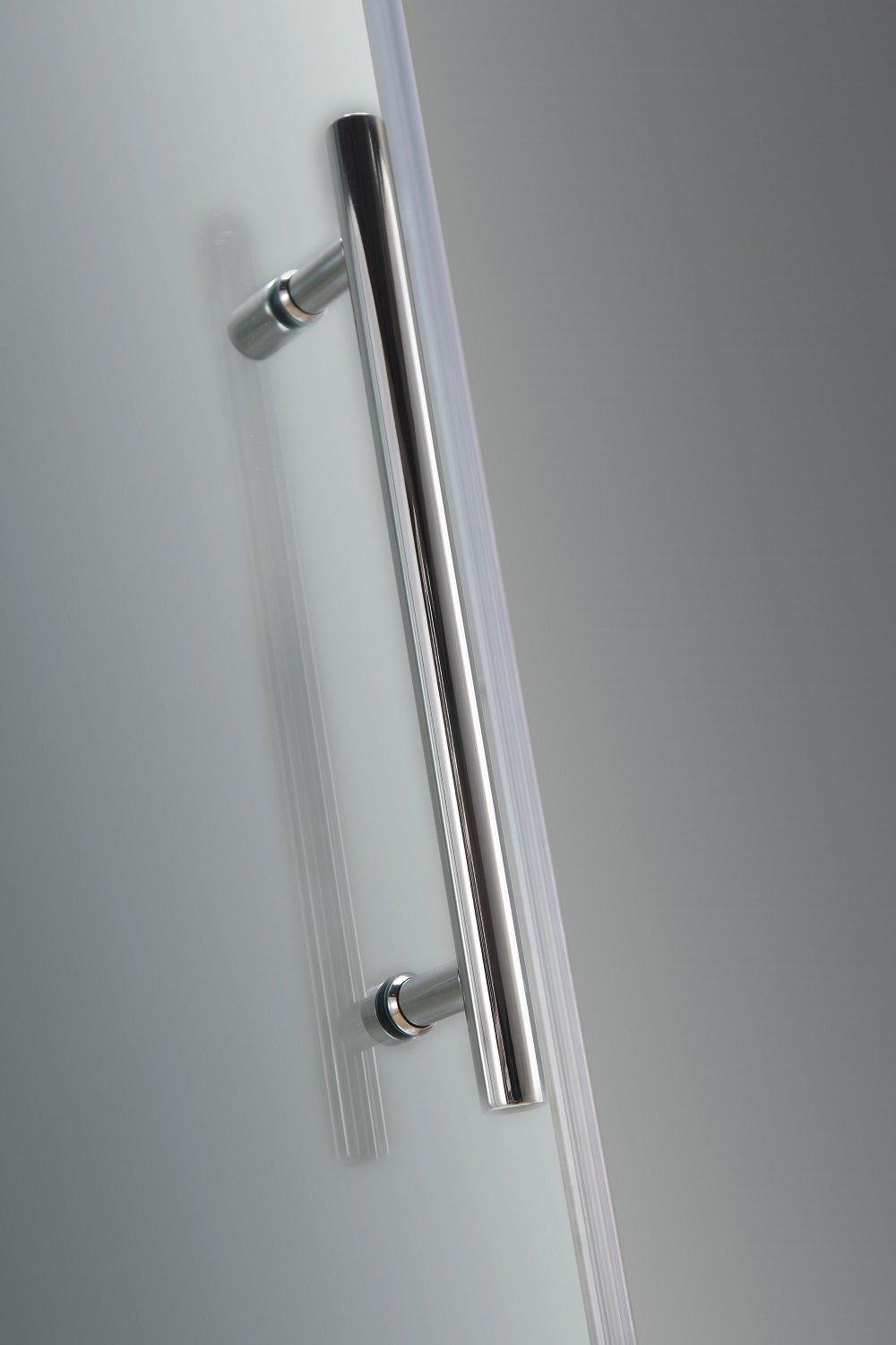 Nautis 72" H Hinged Frameless Shower Door