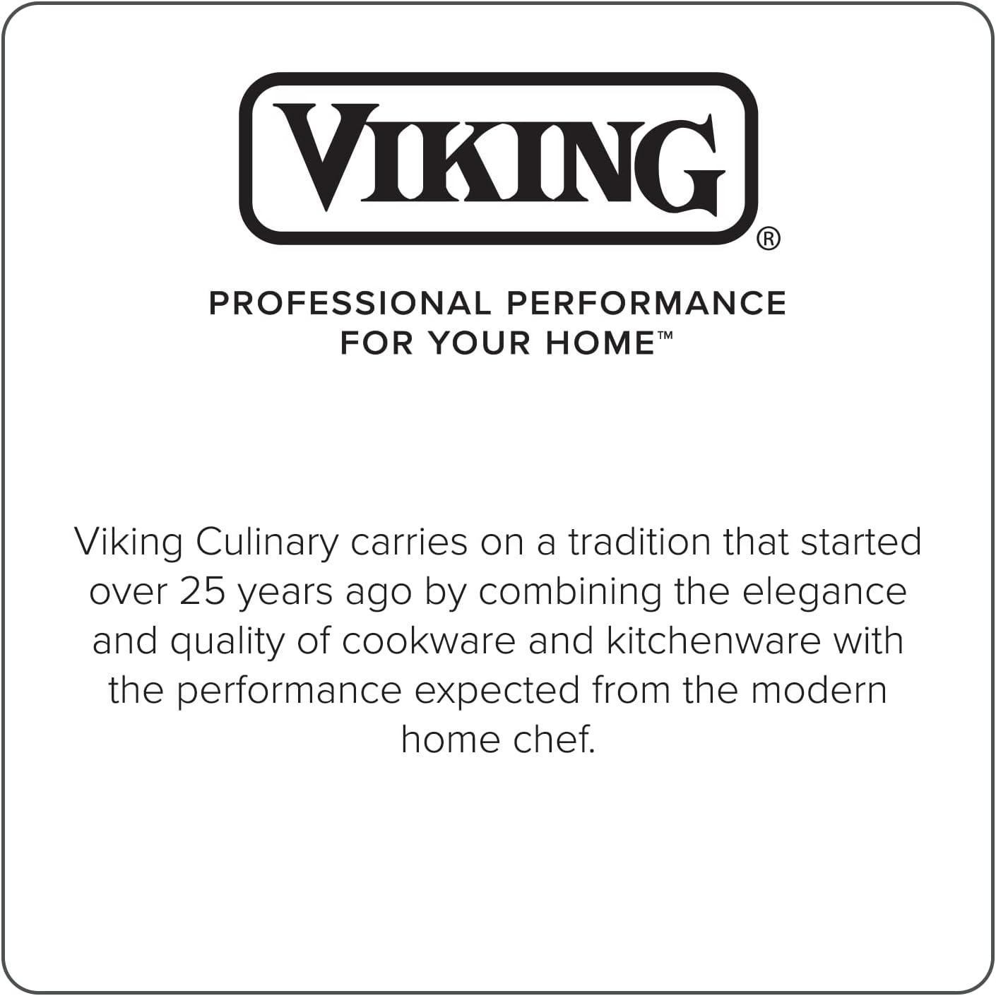 Viking 10-Piece 3-Ply Stainless Steel Cookware Set with Metal Lids