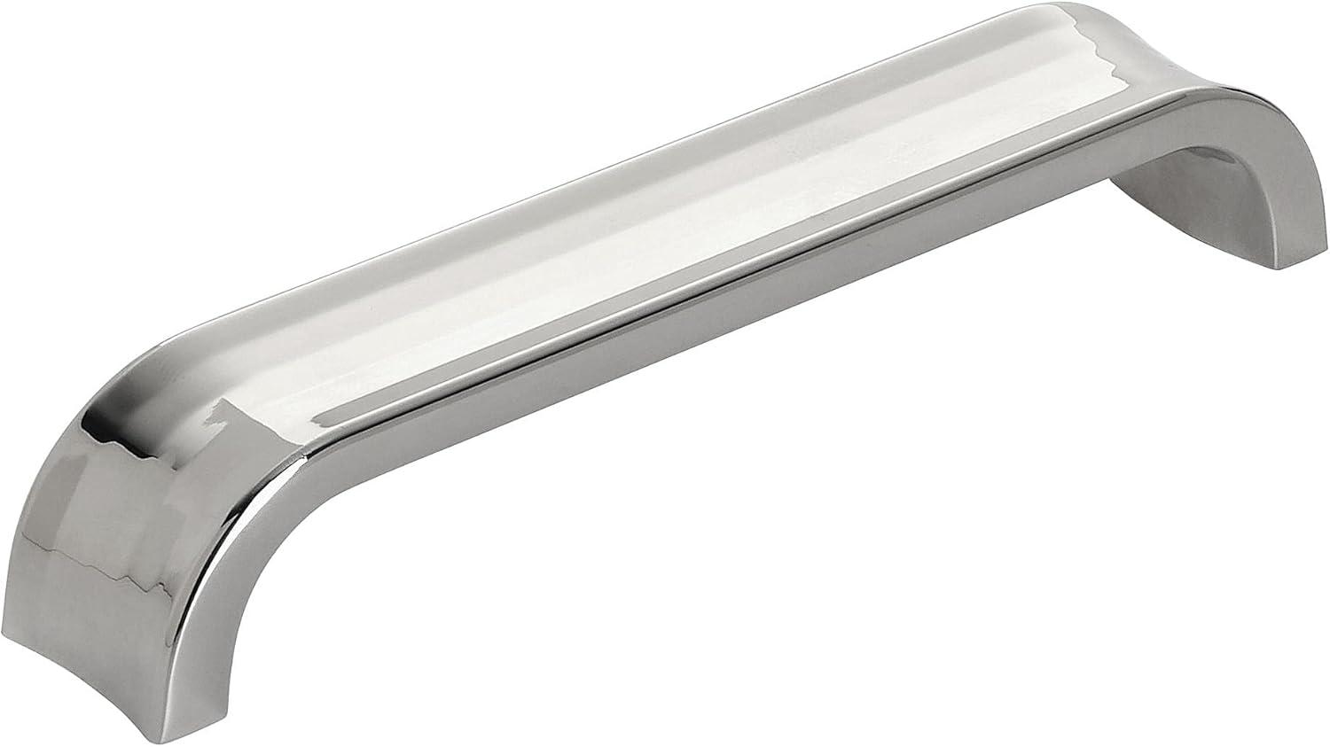 Polished Nickel 5.438-inch Modern Cabinet Pull with Mounting Hardware