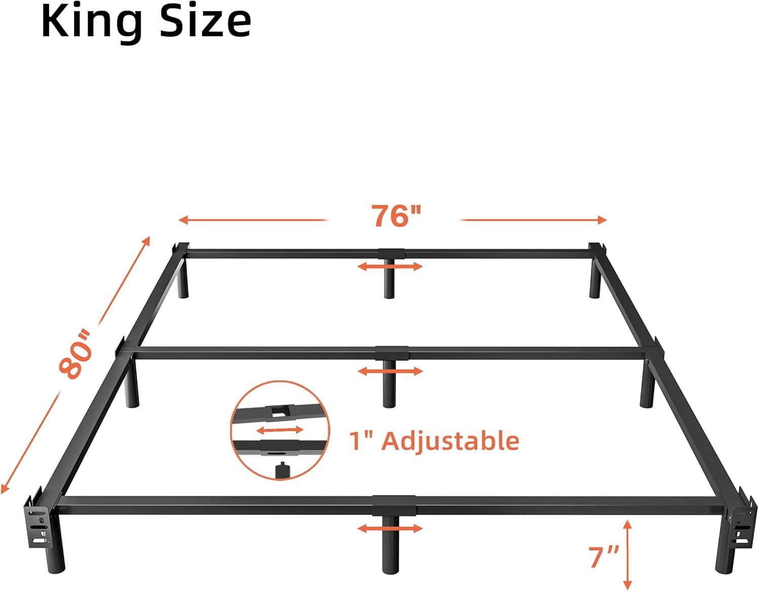 7 in. H Twin Box Spring, Heavy-Duty Metal Structure with Fabric Cover, Easy Assembly, Mattress Foundation