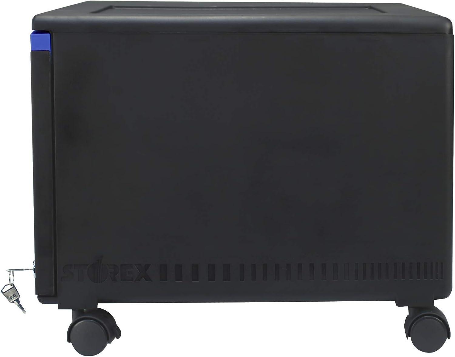 61269U01C File Cabinet, 1-Drawer, Black/Blue