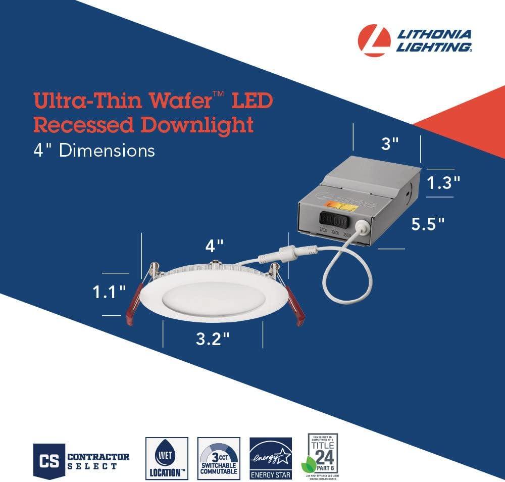 Wafer 4'' LED Retrofit Recessed Lighting Kit