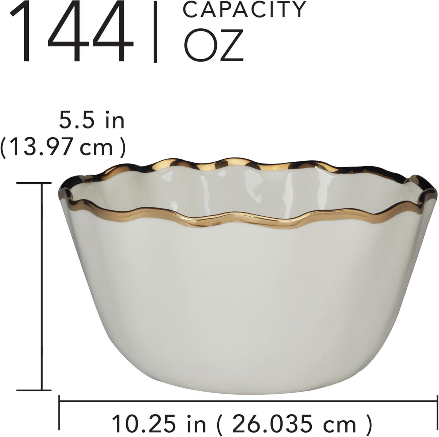 Certified International Regency Gold Deep Bowl 10.5in x 5.5in | Wayfair