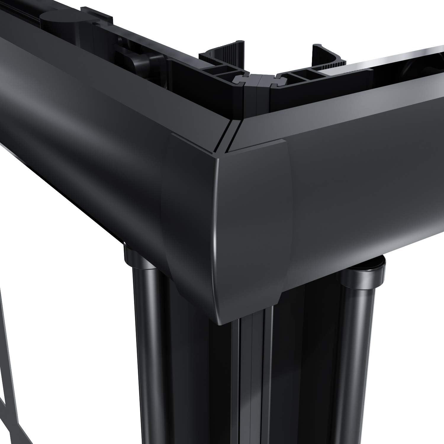 Elegant  Double Opening Sliding Shower Enclosurewith Shower Base Black Matte