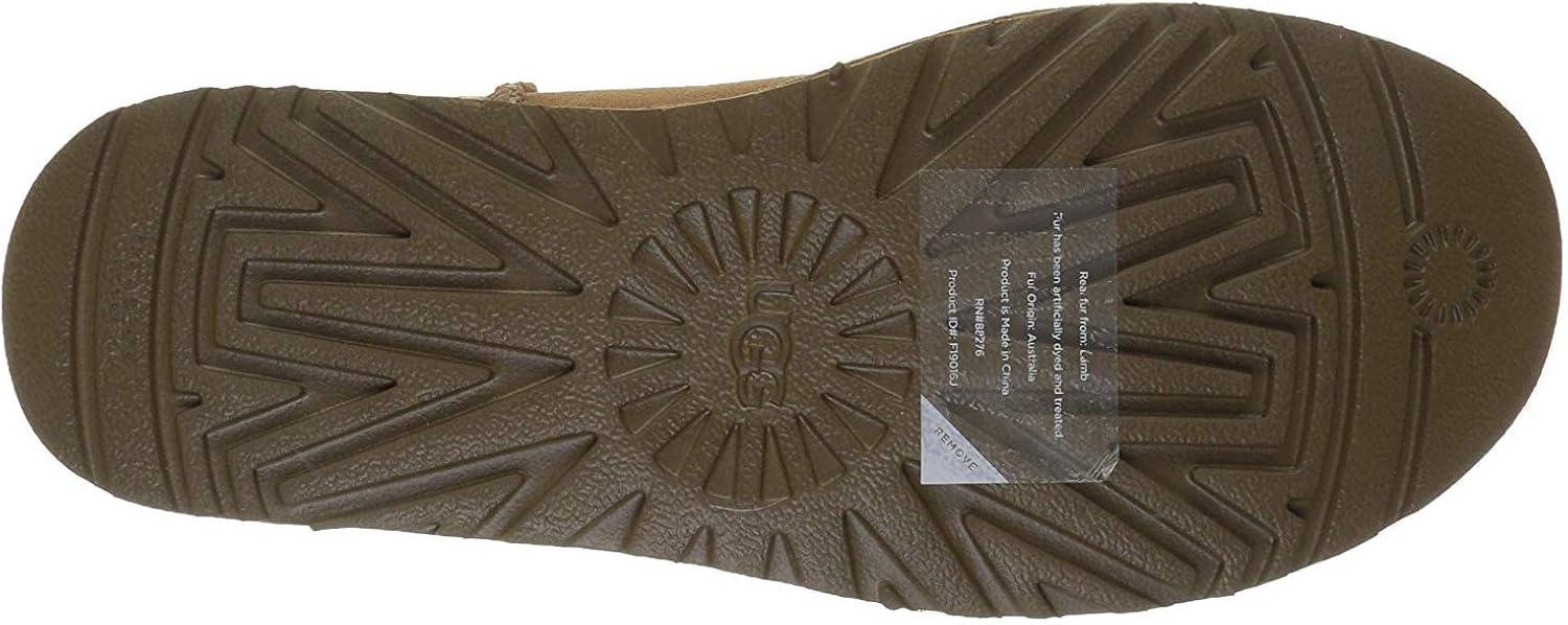 Ugg Women's Classic Mini II Leather Chestnut Ankle-High Suede Boot - 7M