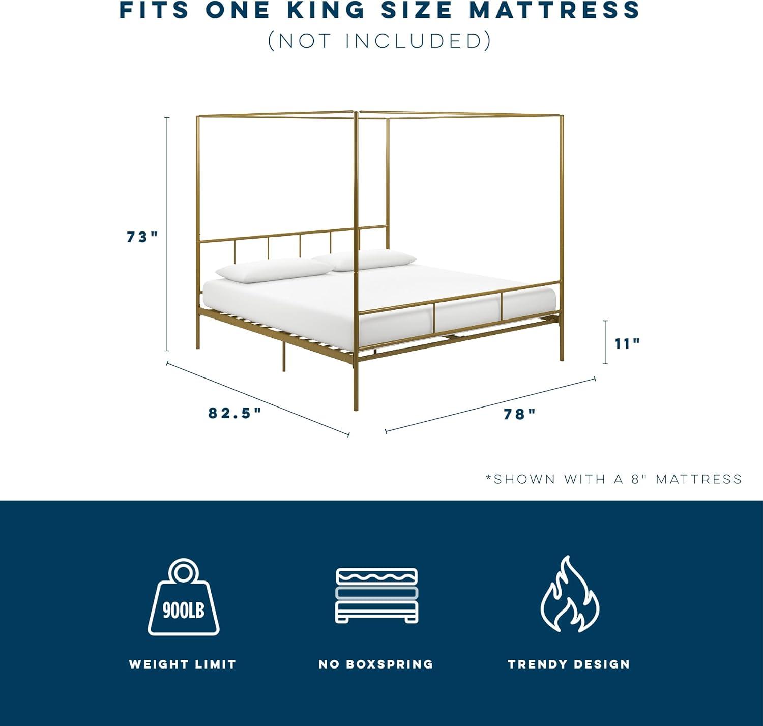Marion Metal Canopy Bed