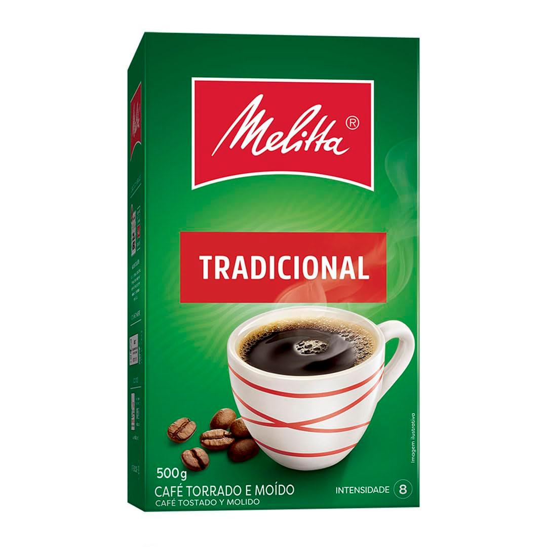 Melitta Traditional Roasted Coffee 17.6Oz | Melitta Café Torrado e Moído Tradicional 500g
