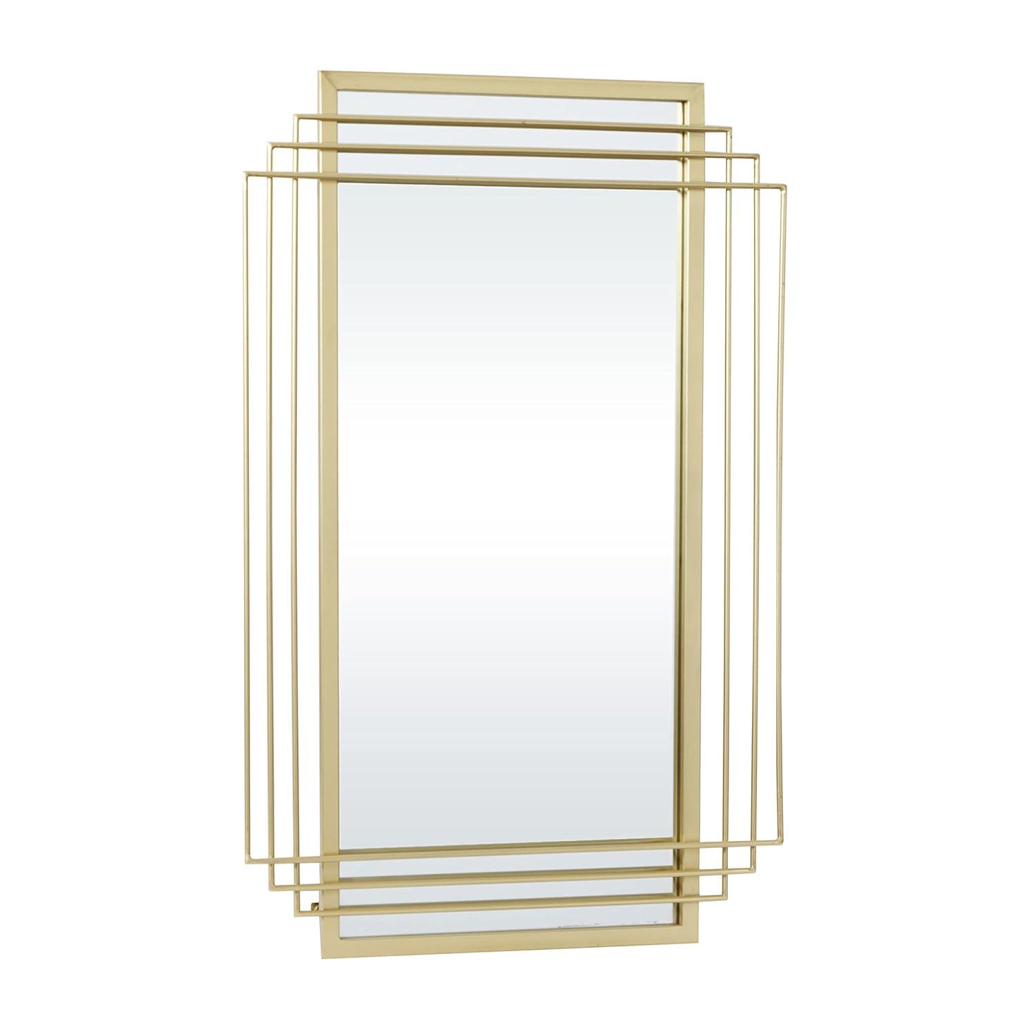 CosmoLiving by Cosmopolitan CosmoLiving by Cosmopolitan Gold Metal Geometric Wall Mirror