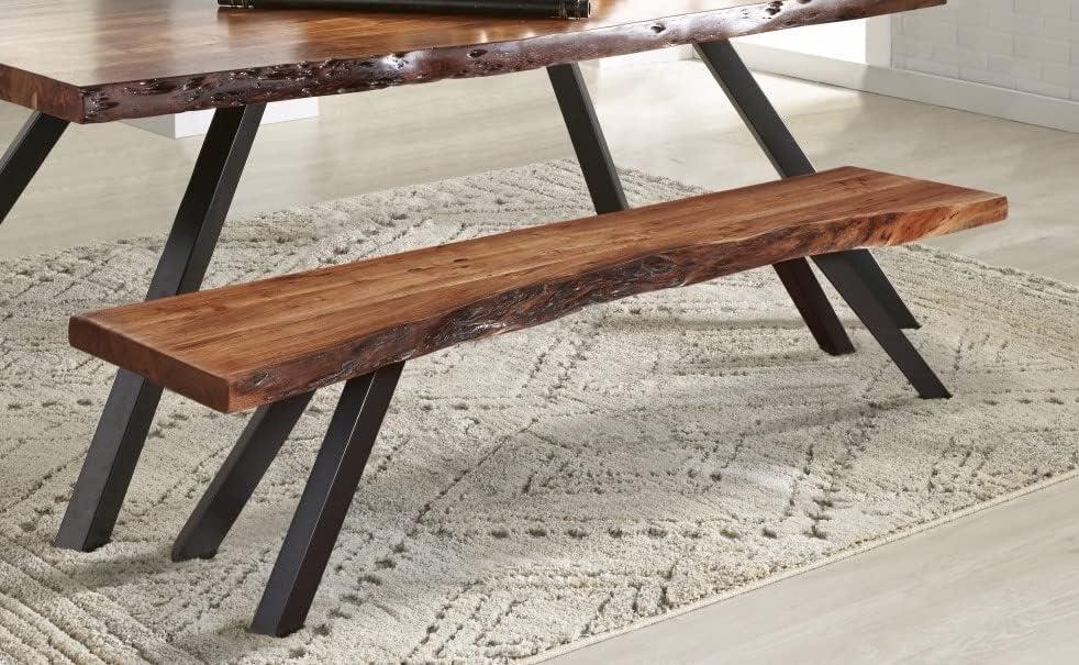 Modus Reese Solid Wood Dining Bench in Natural Acacia