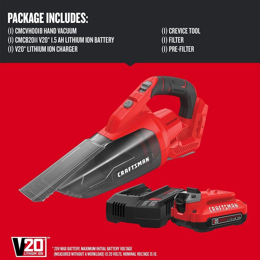 Craftsman CMCVH001C1 - Vacuum cleaner - handheld - bagless - cordless - 1 battery, included charger