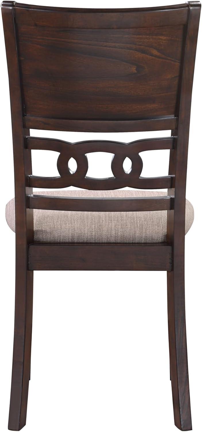 New Classic Furniture, Gia Cherry Wood Dining Chair with Fabric Seat (Set of 4)