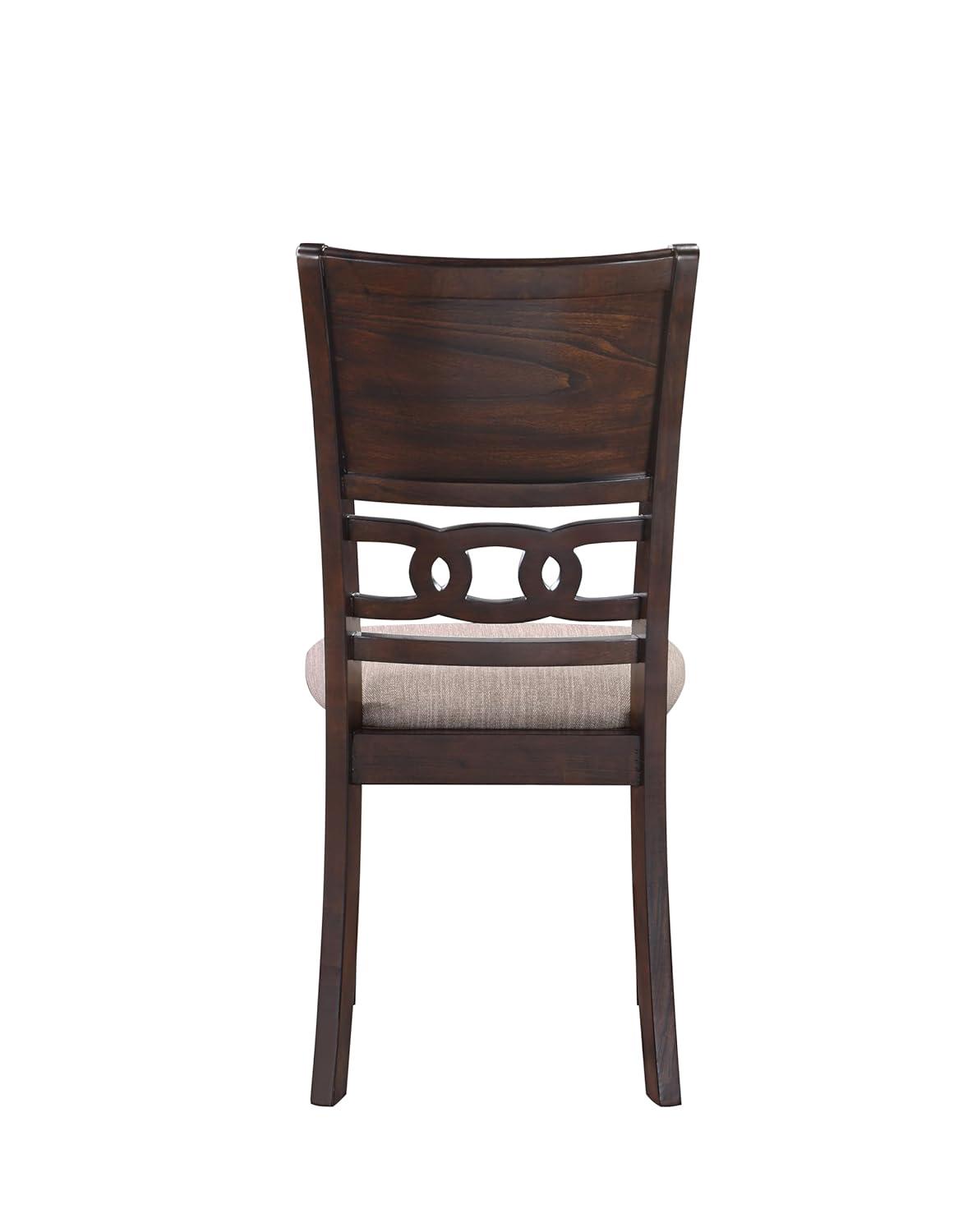 New Classic Furniture, Gia Cherry Wood Dining Chair with Fabric Seat (Set of 4)