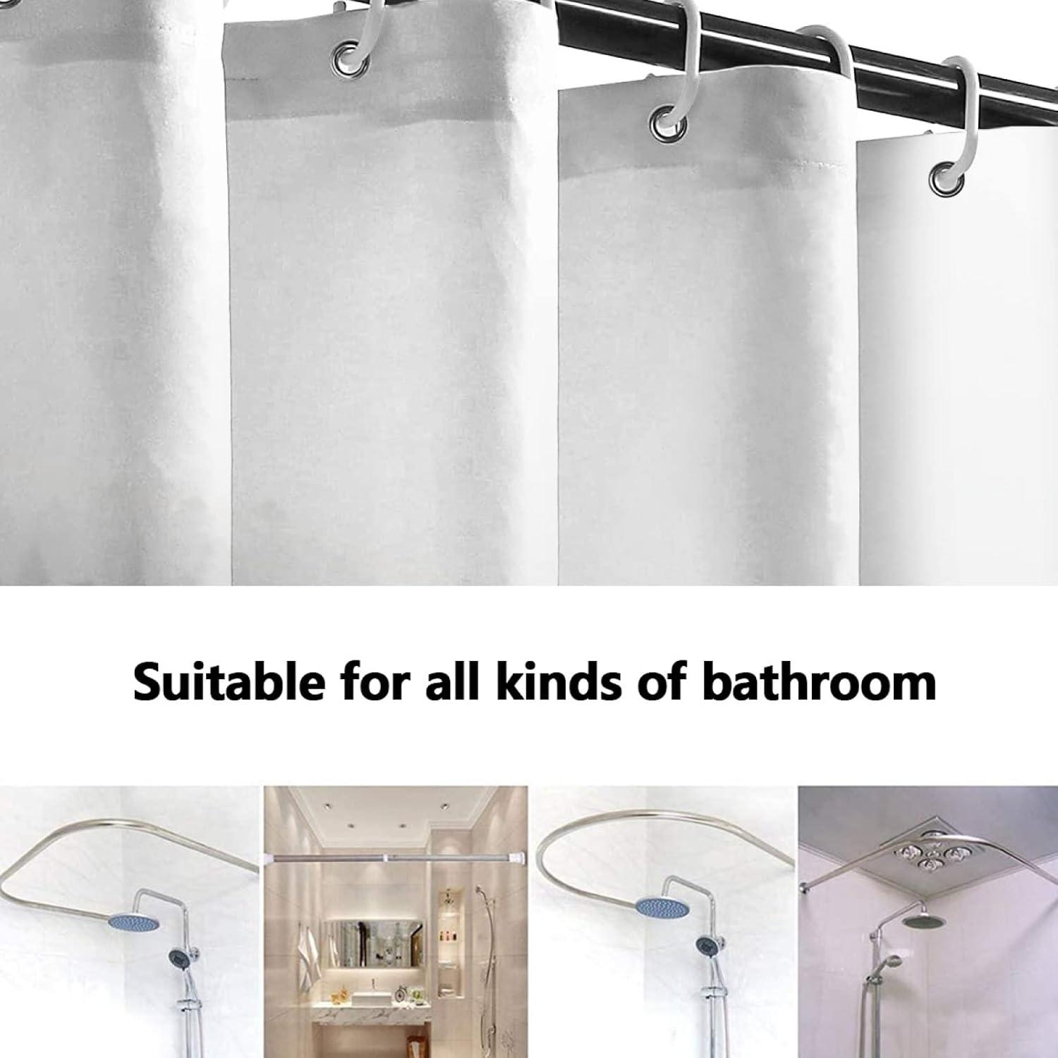 Black and White Fabric Shower Curtain for Bathroom with 12 Hooks, Nature Forest Tree Mountain Bath Shower Curtain Set for Hotel Home Men Women - 72 x 72 Inch